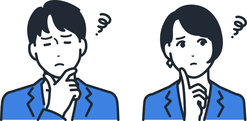 困っているビジネスパーソンたち